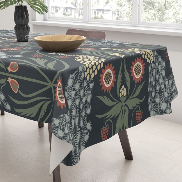 Emanuela Carratoni Peacocks And Berries Tablecloth Deny Designs