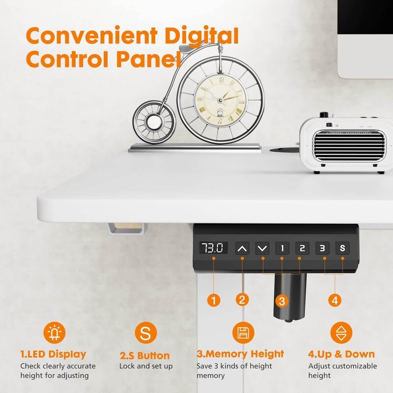 Electric Height Adjustable Ergonomic Computer Desk