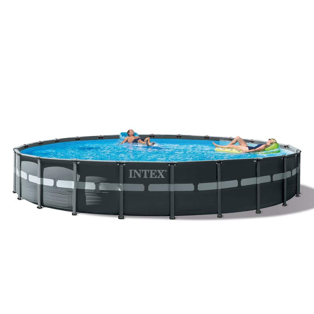 INTEX 24 ft. x 52 in. Ultra XTR Frame Round Swimming Pool Set with Sand Filter Pump 26339EH