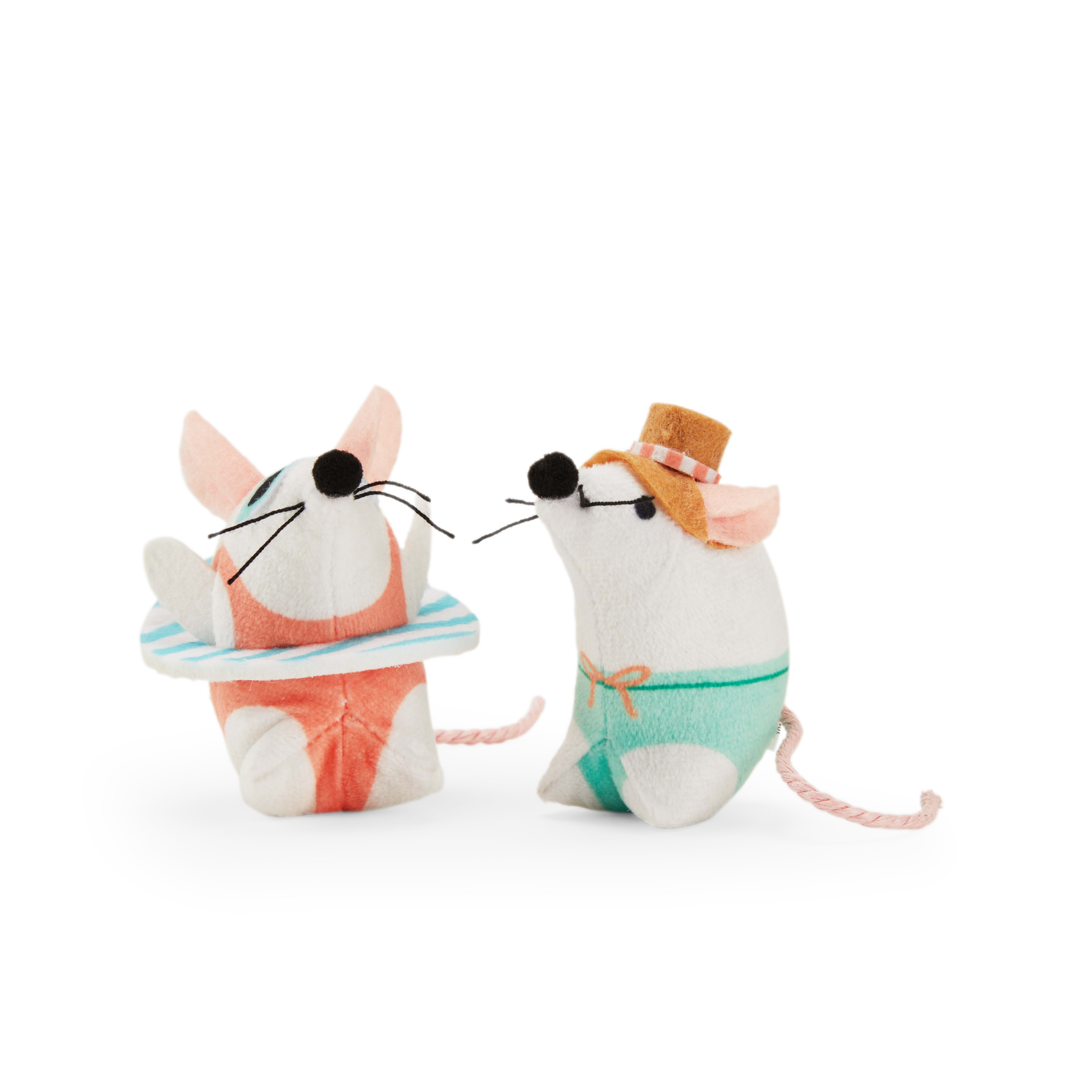 YOULY Pool Mice Cat Toys， Medium， Pack of 2