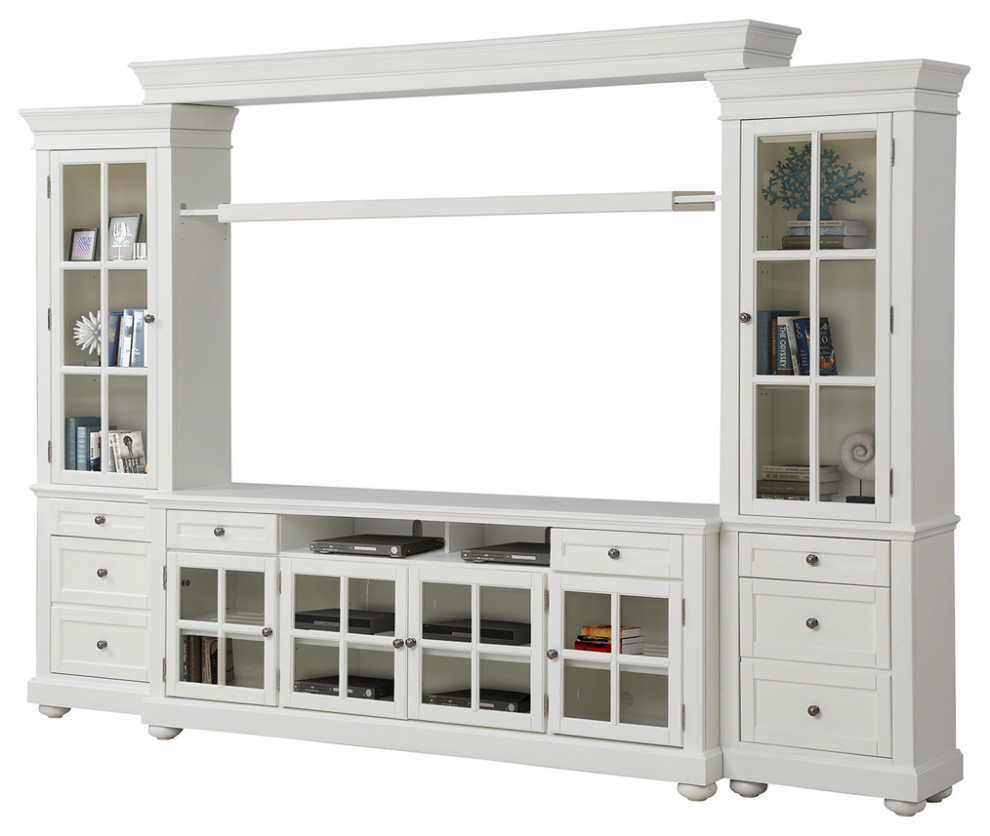 Parker House Cape Cod 4 piece 76 quotEntertainment Wall   Traditional   Entertainment Centers And Tv Stands   by Parker House  Houzz