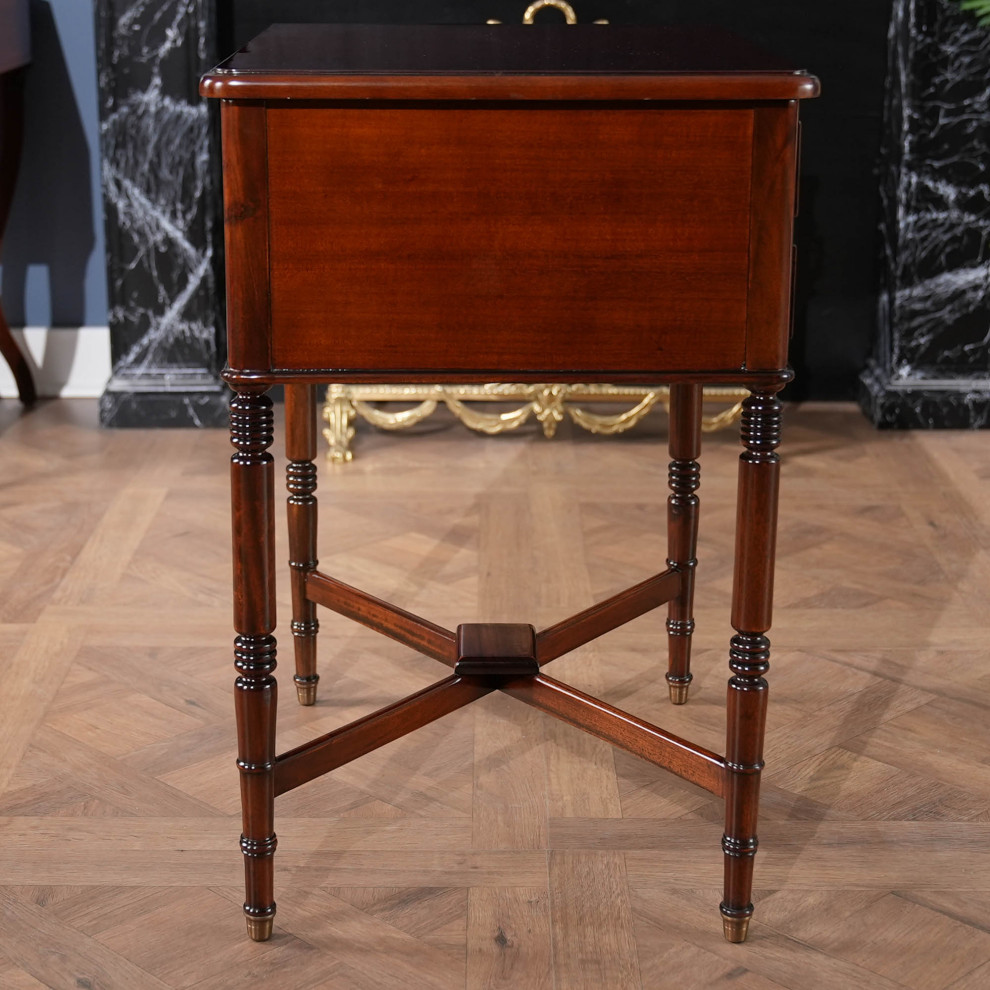 Mahogany Turned Leg Table   Traditional   Side Tables And End Tables   by Niagara Furniture  Houzz