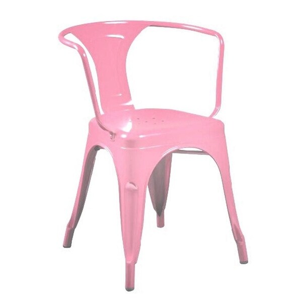 Pink Metal Chair with Arms - 28.5