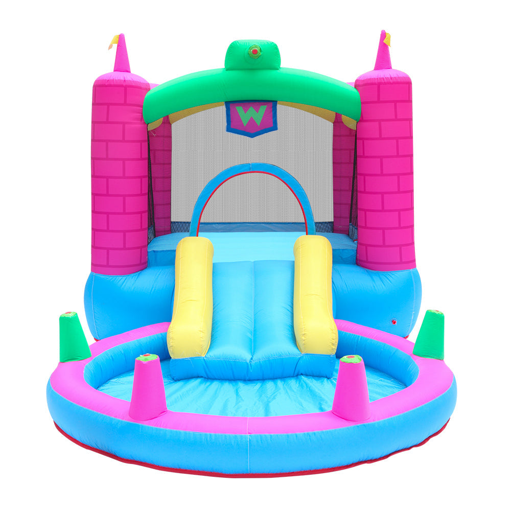 Winado Kids Inflatable Bounce House Jumper with Water Slide / Pool / Water Splash / Air Blower