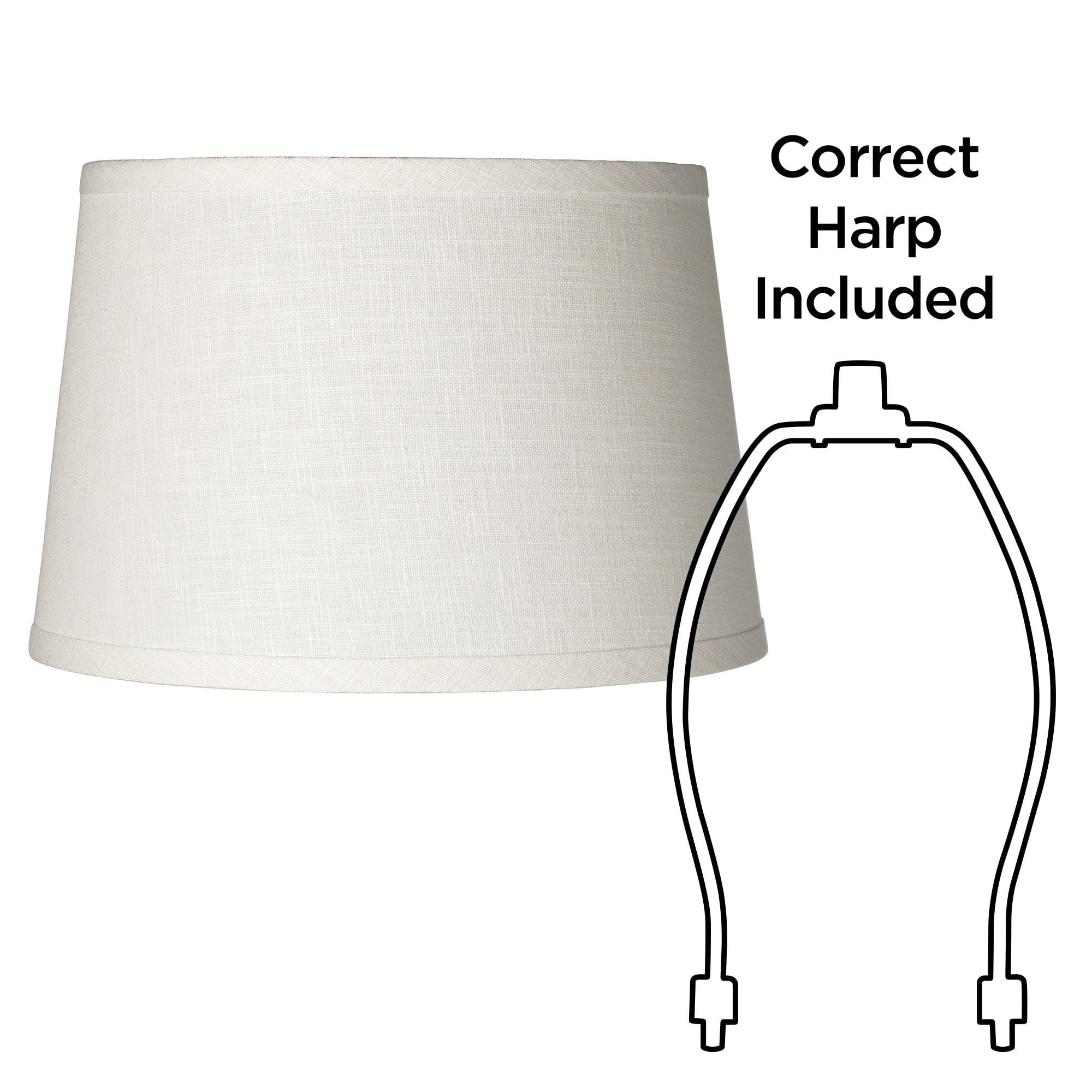 Brentwood White Drum Lamp Shades Set of 2 Modern Hardback 10x12x8 - Spider