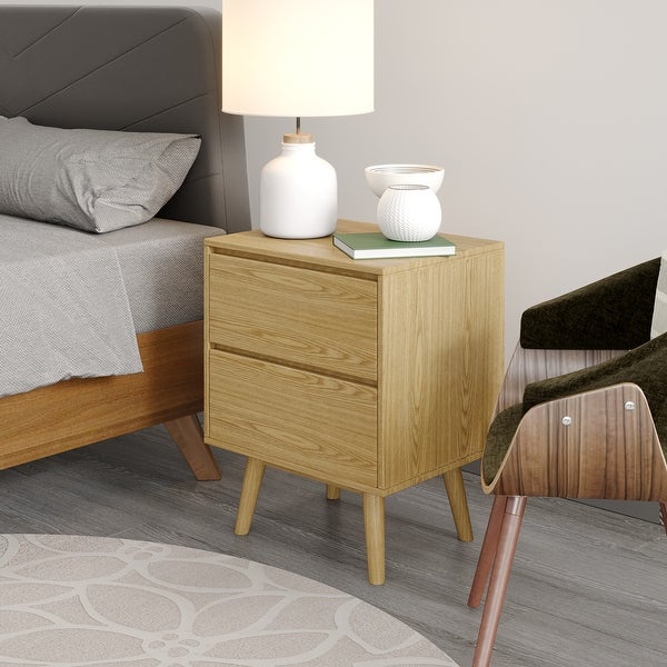 Latte Wood Nightstand Natural - - 35439248