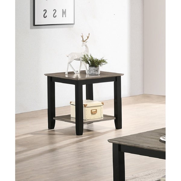 Modern End Table With Open Shelf