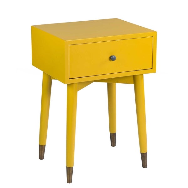 Painted Acacia Square Accent Table