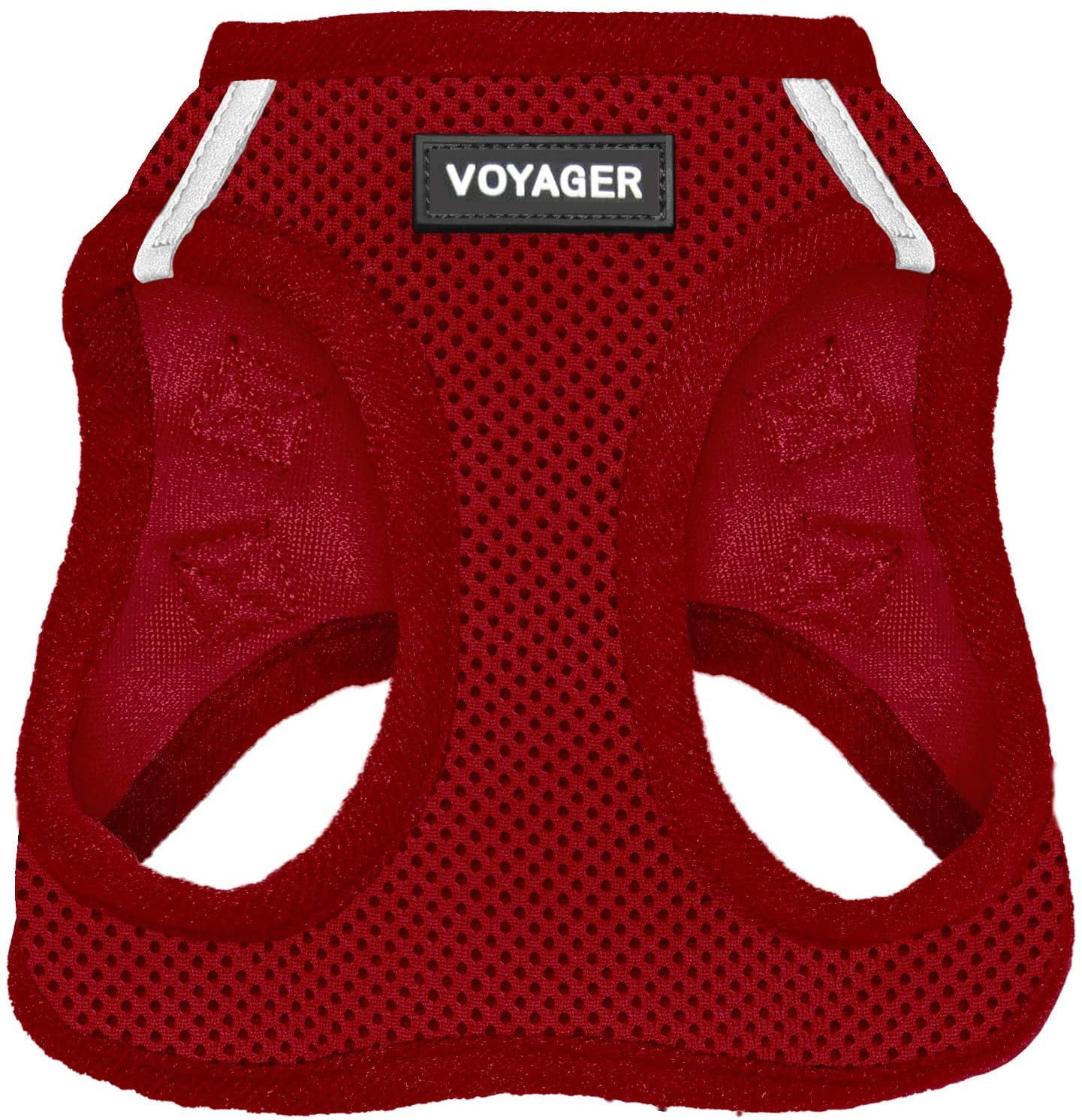 Voyager Mesh Polyester Step-in Dog Cat Harness， Red， XL (21