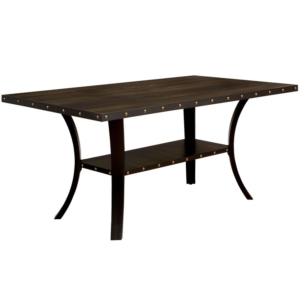 Furniture of America Sika Industrial Walnut 70 inch Wood Dining Table