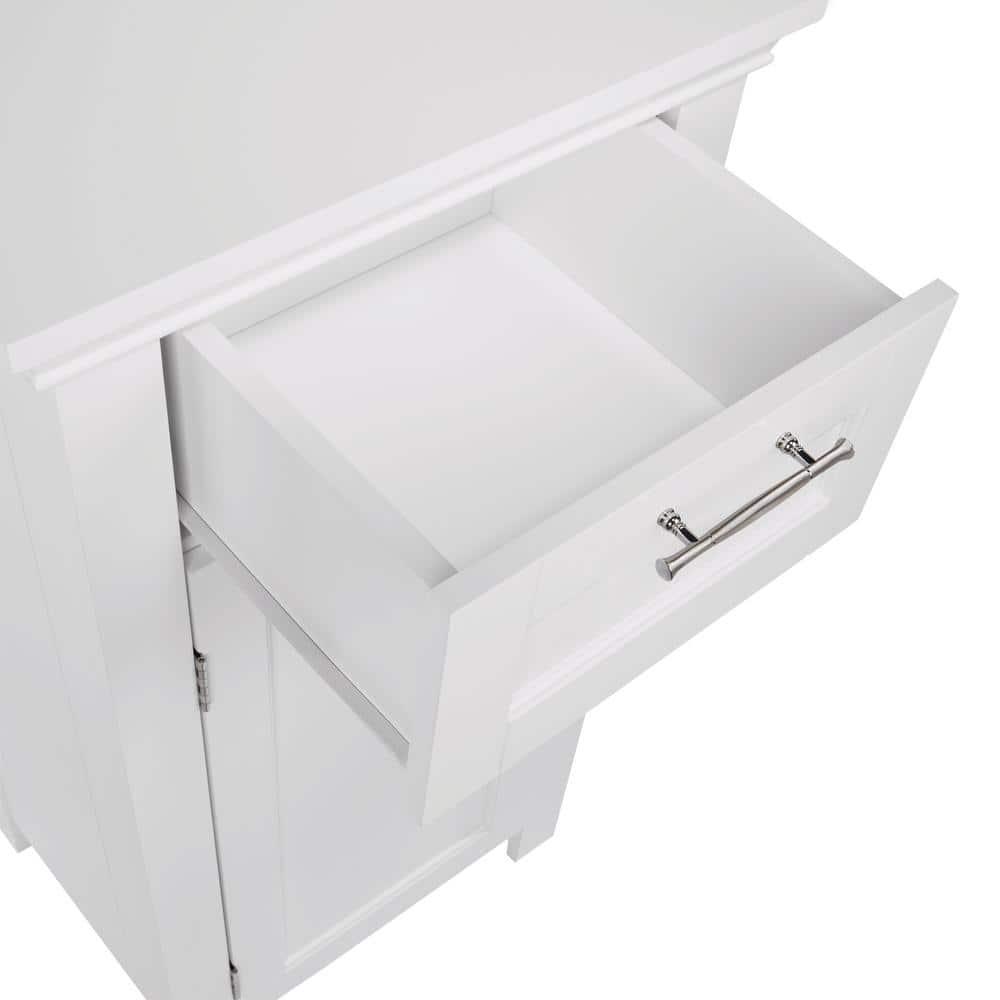 RiverRidge Home Somerset Collection 16 in W x 30 in H x 12 in D Single Door Floor Cabinet in White