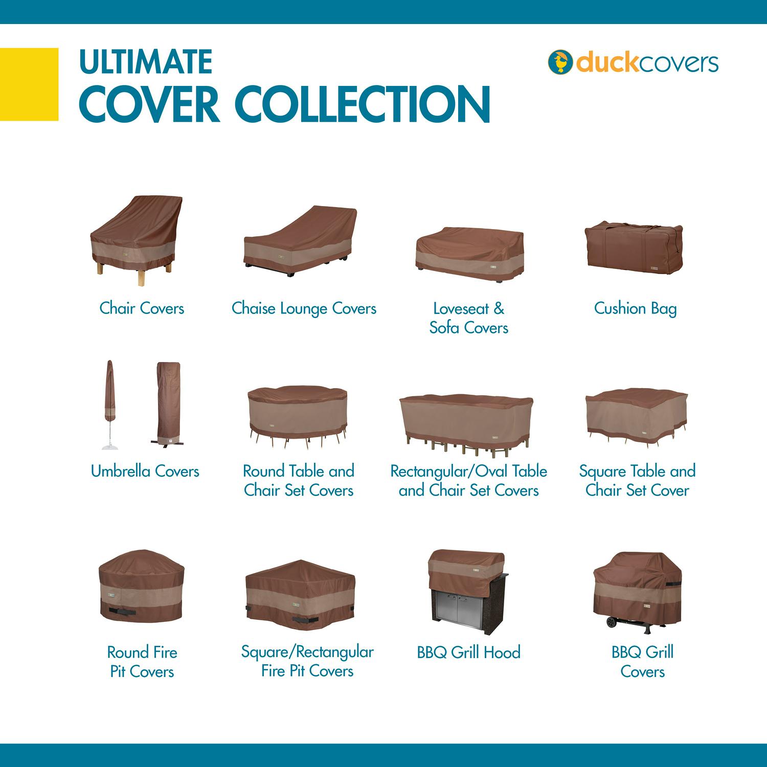 Duck Covers Ultimate Waterproof 72 Inch Rectangular Patio Table Cover