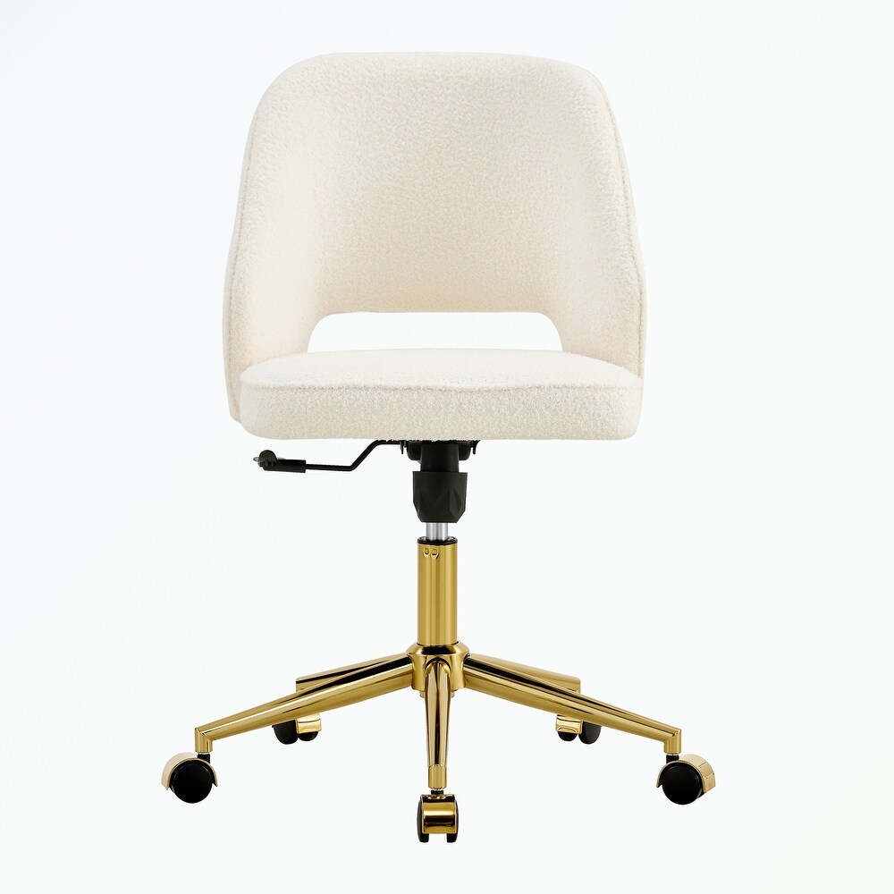 Velvet Office Chairs  Adjustable 360 °Armless Swivel