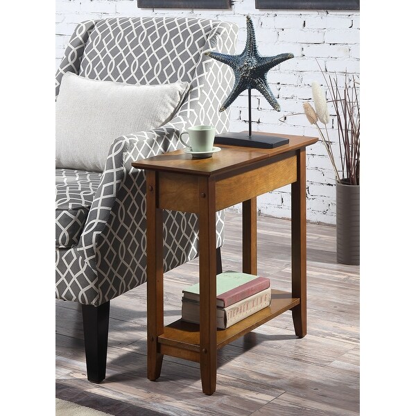 Copper Grove Aubrieta Narrow Flip Top Storage End Table