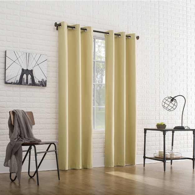 Cooper Textured Thermal Insulated Grommet Top Room Darkening Curtain Panels Sun Zero