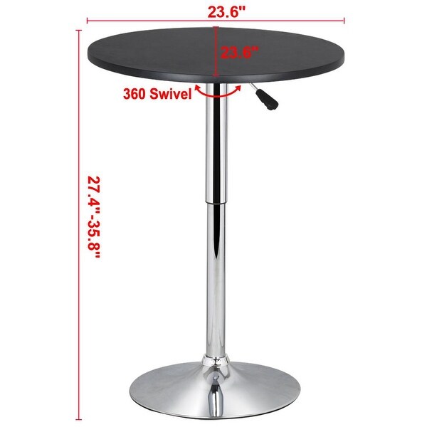 Yaheetech Adjustable Round Pub Table Bar Table