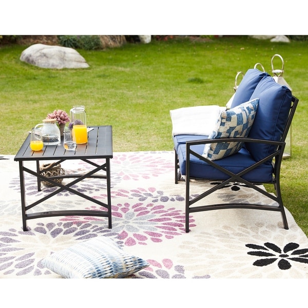 PATIO FESTIVAL 4Person Outdoor Conversation Set with Cushions