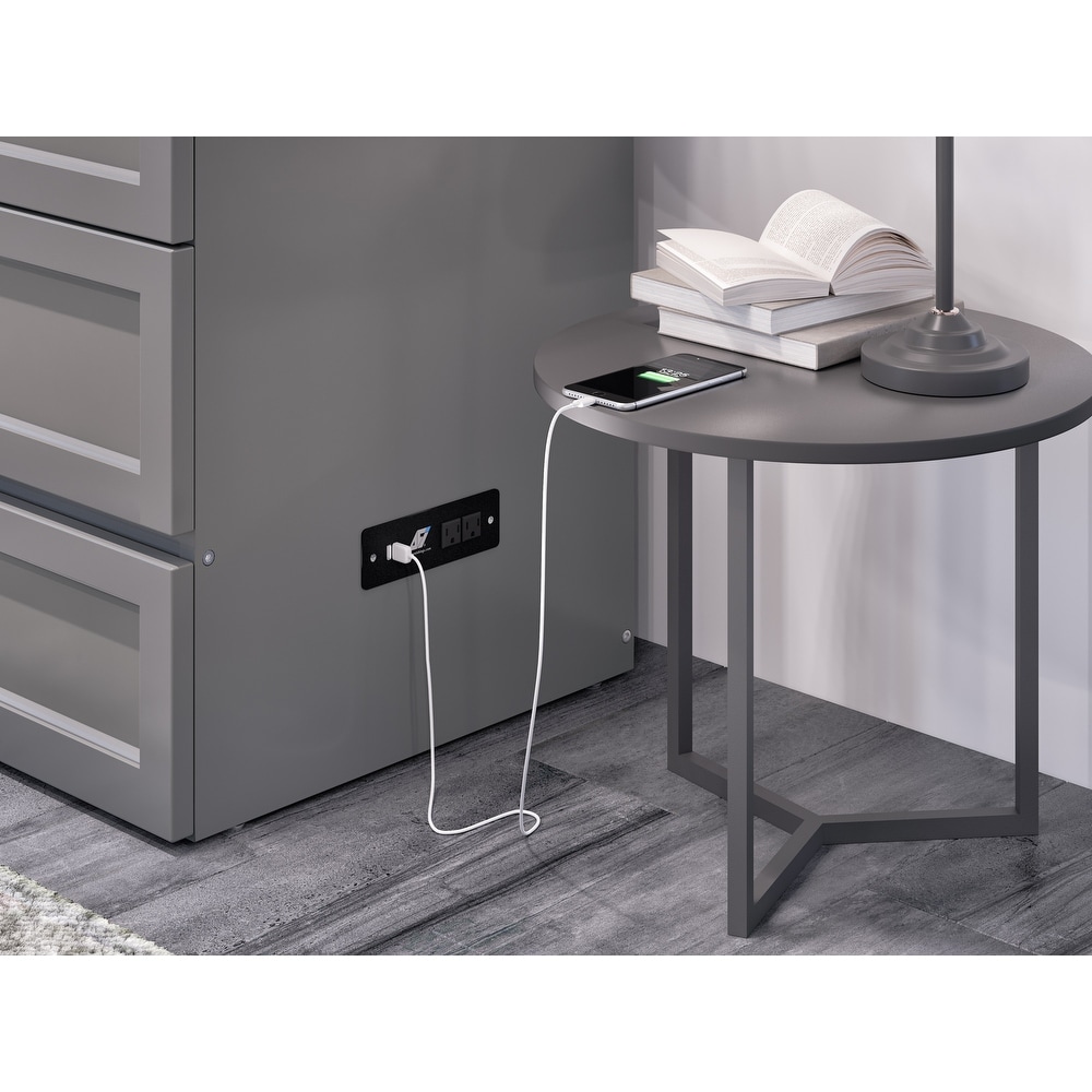 Northfield Full Murphy Bed Chest in Grey