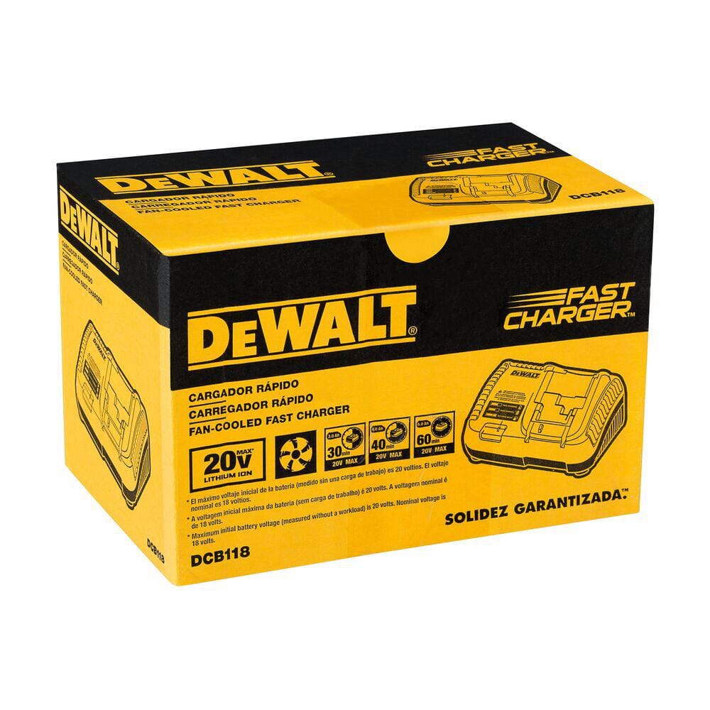 DEWALT 20V MAX Lithium-Ion Fan Cooled Fast Battery Charger DCB118