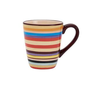 Tabletops Gallery Sedona Stripe 16 oz. Mugs (Set of 4) TTU-M6806-EC