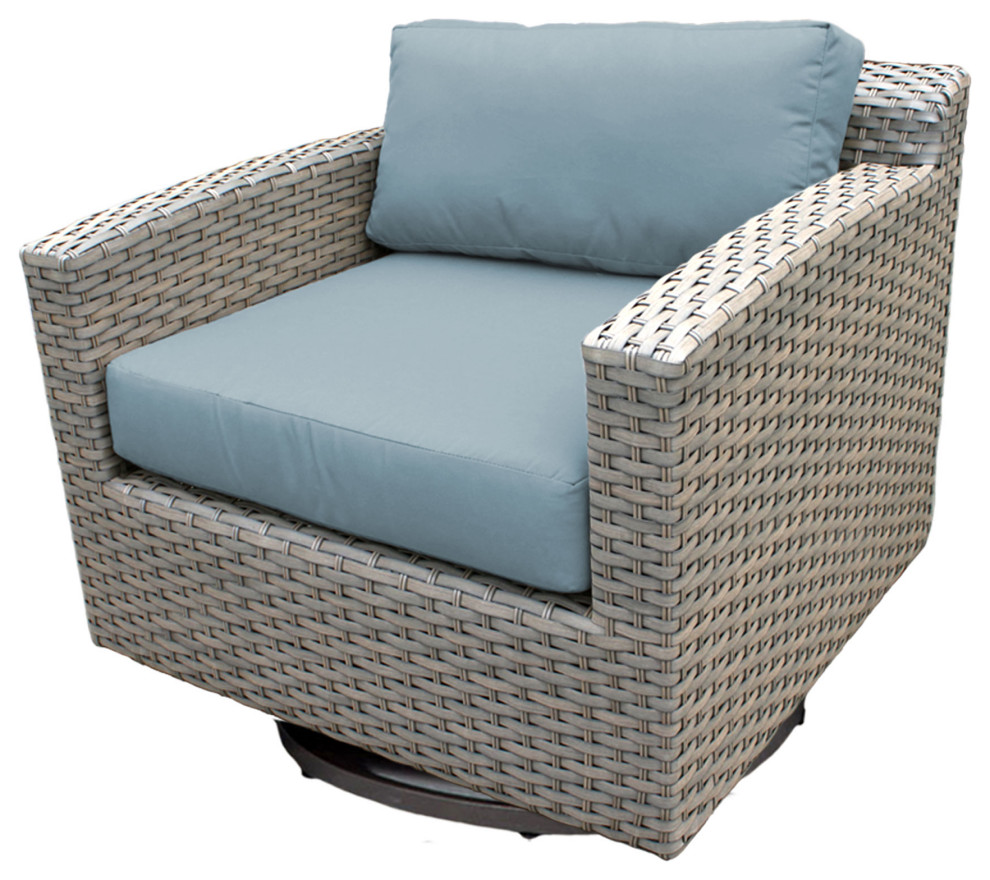 Florence Swivel Chair Aruba   Tropical   Outdoor Lounge Chairs   by TKClassics  Houzz