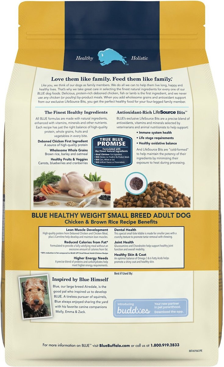 Blue Buffalo Life Protection Formula Small Breed Healthy Weight Adult Chicken and Brown Rice Recipe Dry Dog Food