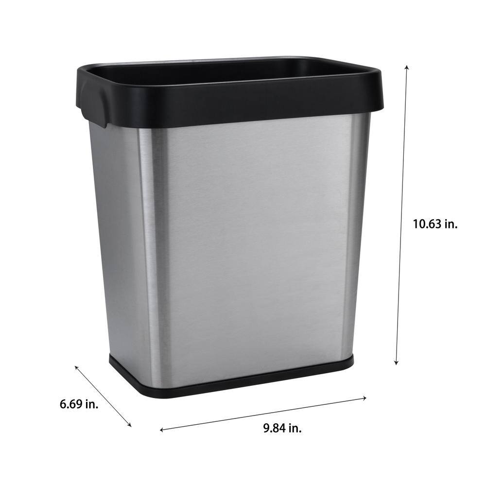 Bath Bliss 8 l Waste Bin in Stainless Steel 10102-SS