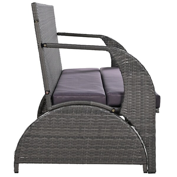 Roomfitters Versatile Outdoor Loveseat Converts to Four Seats and a Table，Durable Design，Ideal for Gardens，Lawns，Patio