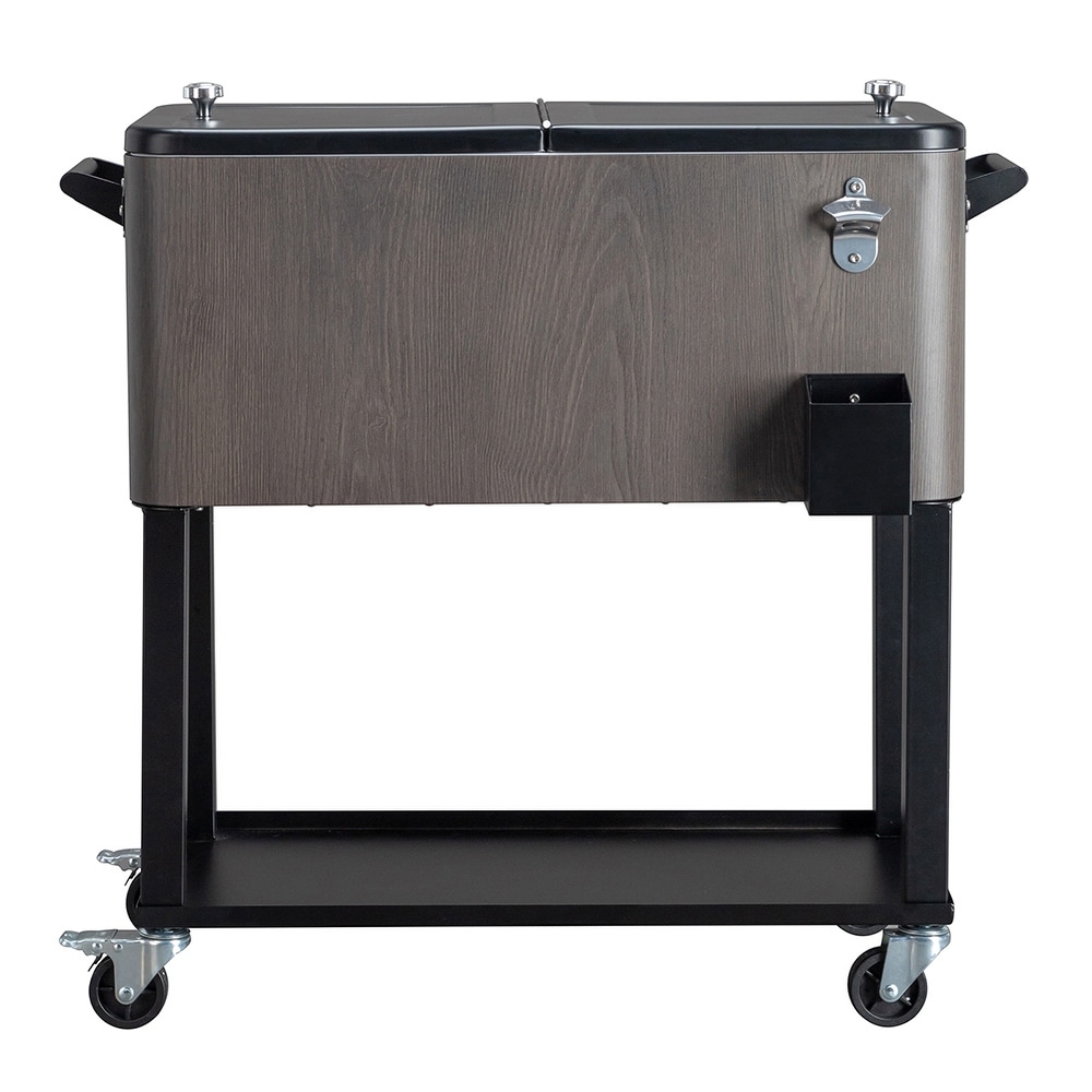 80QT Rectangular Refrigeration and Insulation Cart  Rolling Cooler