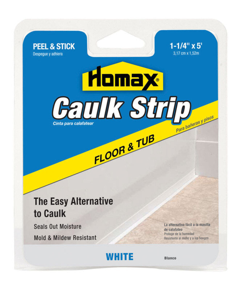 CAULKSTRIP TUB1.25X5'WHT