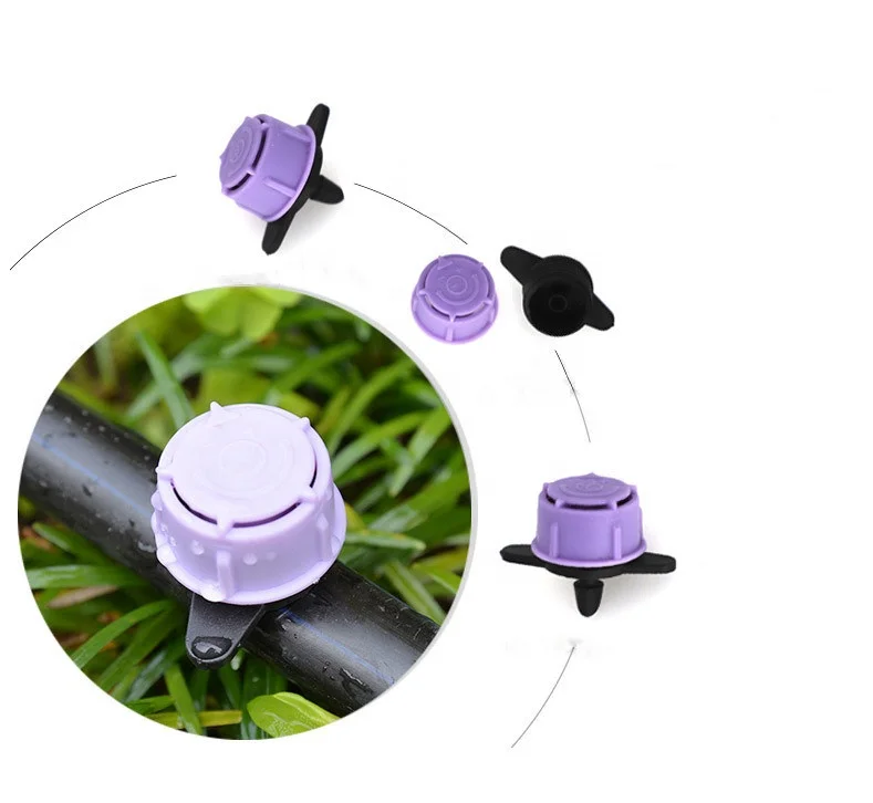 8 hole adjustable irrigation dripper for garden lawn irrigation system