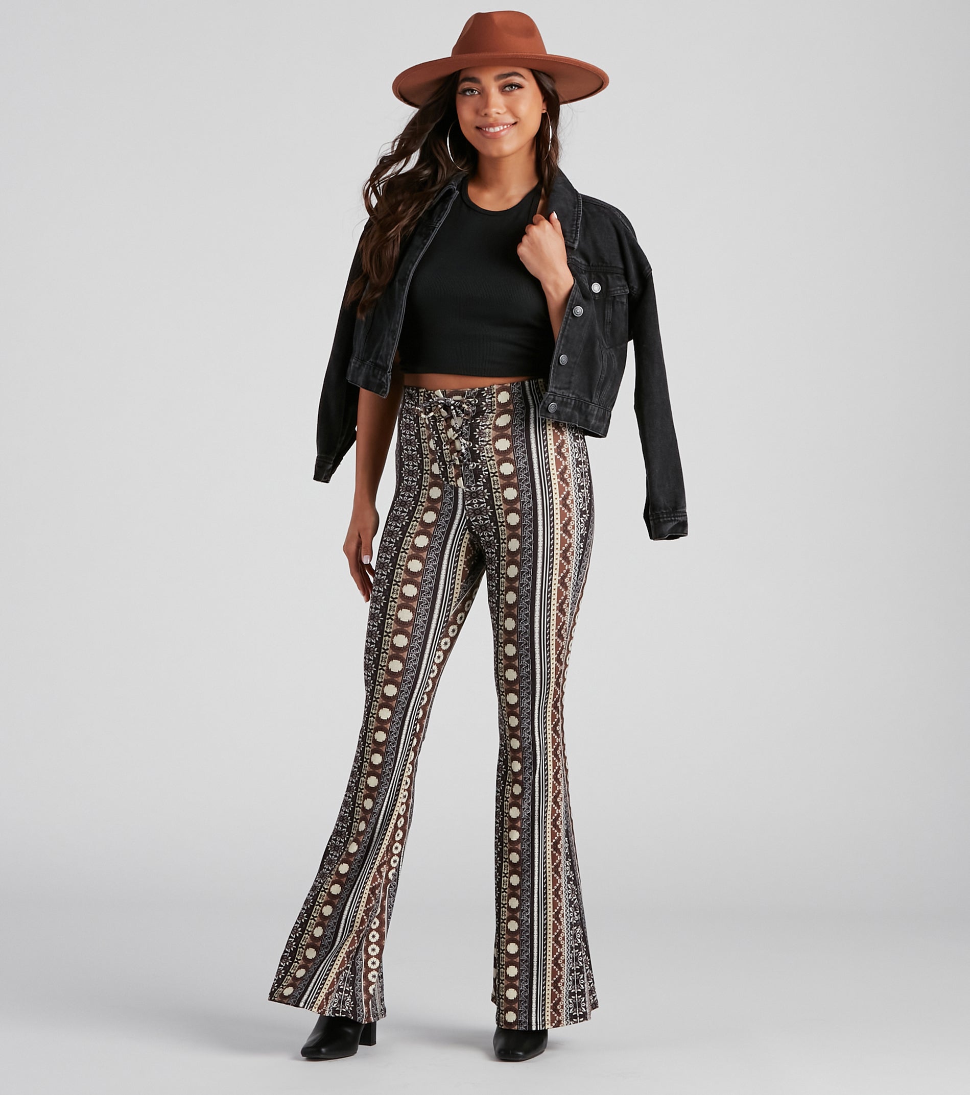 Wander Spirit Lace-Up Flare Pants