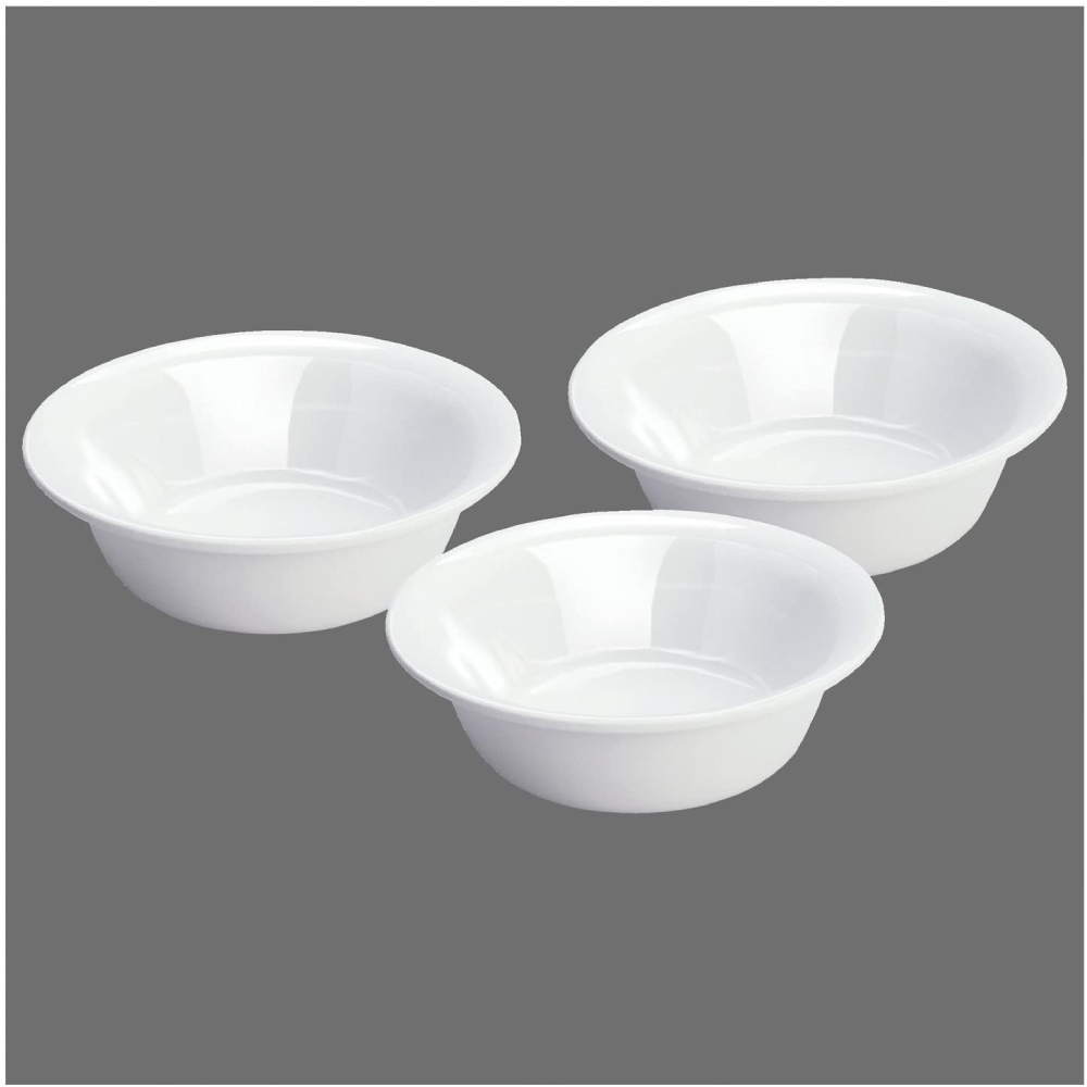 Sterilite 20 Ounce Cereal Soup Bowls Set of 3 Plastic White， 2 Pack