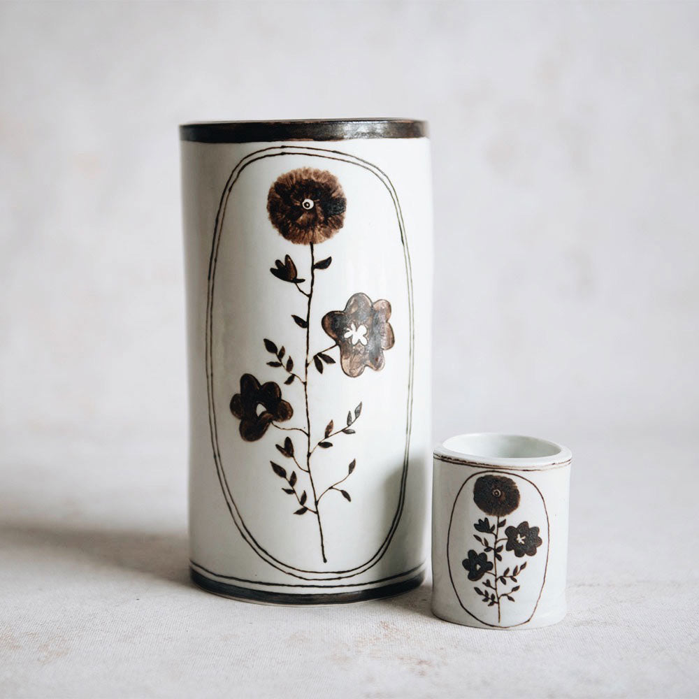 Hand-painted Porcelain Posy Vessel