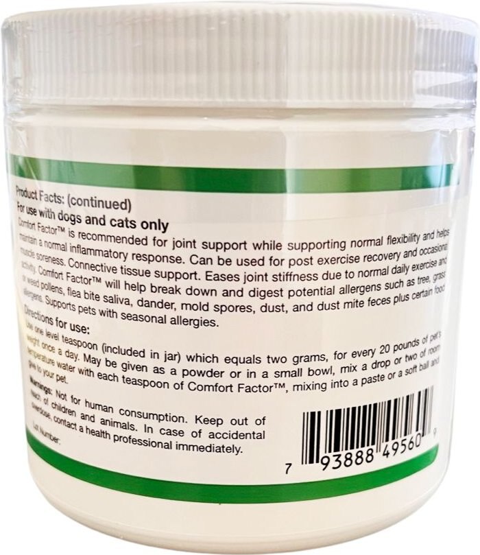 NWC Naturals Comfort Factor Dog and Cat Supplement， 7.05-oz bottle， 200-grams