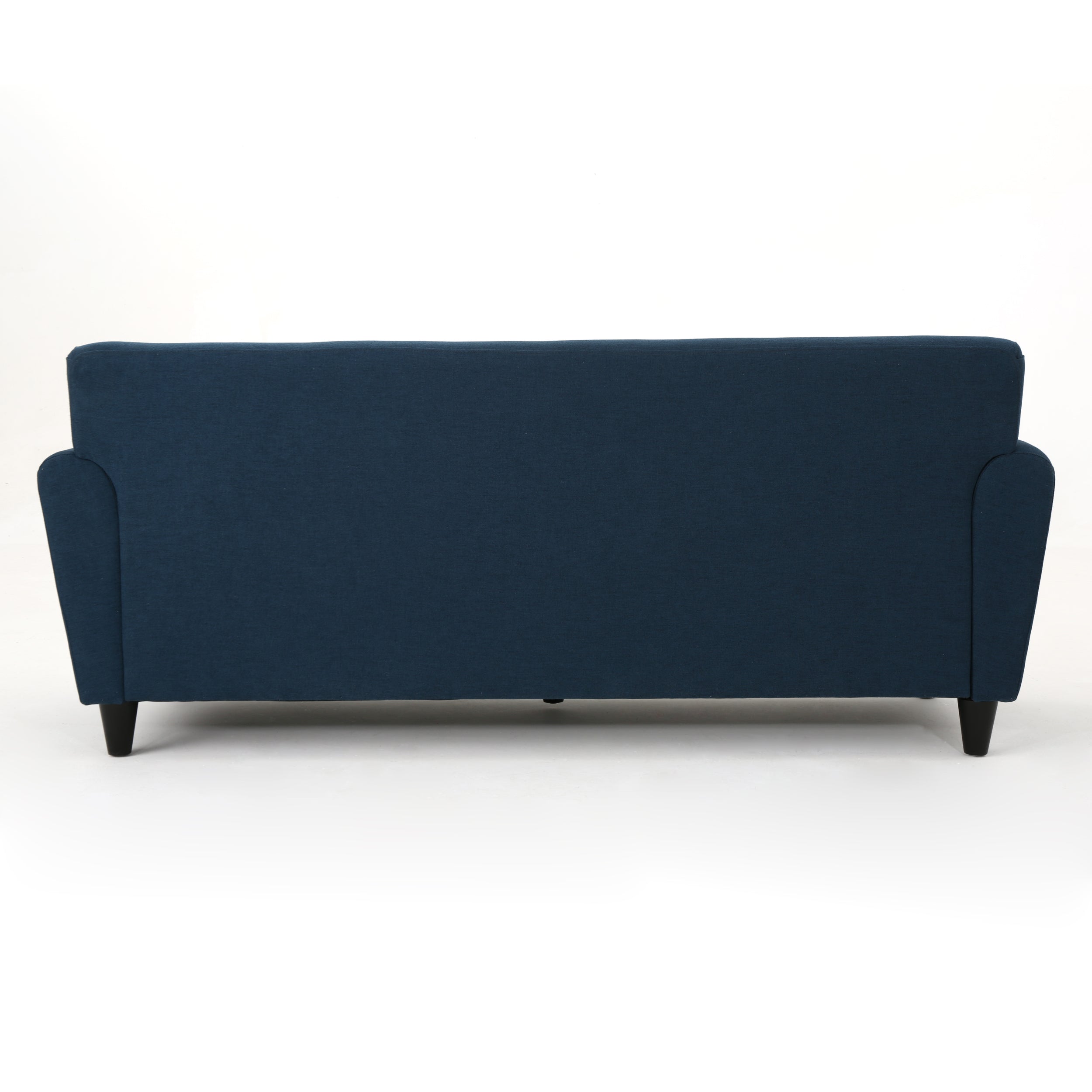 GDF Studio Emily Traditional Button Tufted Fabric Sofa, Navy Blue