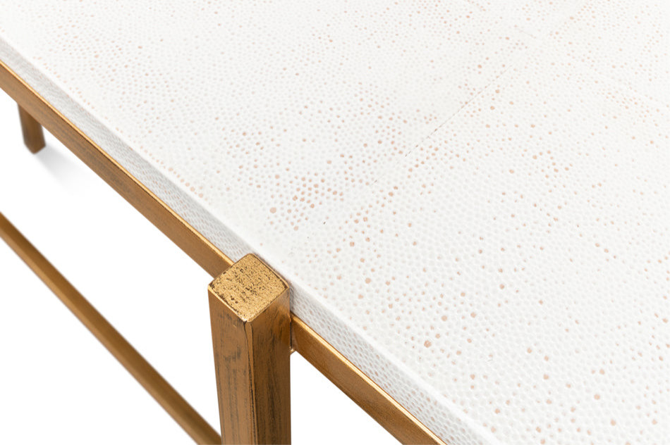 Shagreen Console Table Osprey White Leather   Contemporary   Console Tables   by Sideboards and Things  Houzz