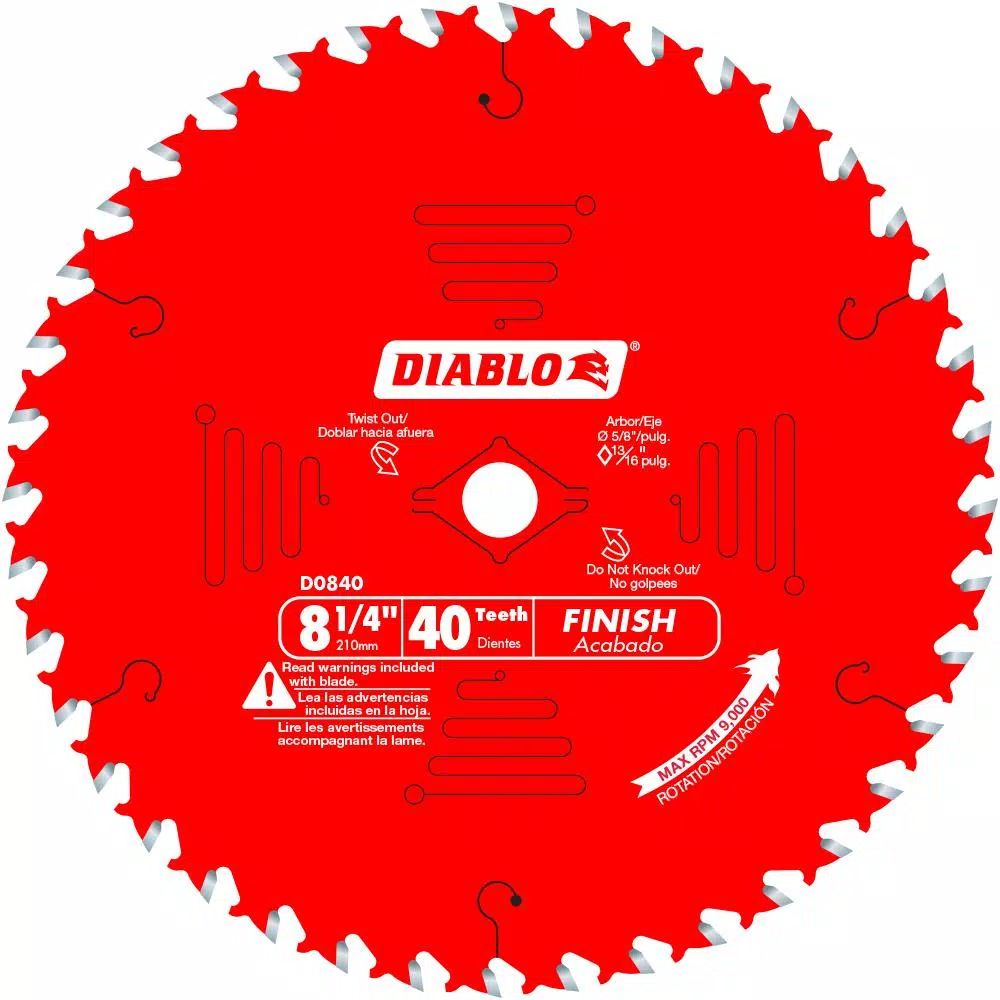 DIABLO 8-1/4 x 40-Teeth Finish Saw Blade and#8211; XDC Depot