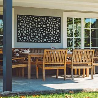 Barrette Outdoor Living 3 ft. x 6 ft. River Rock Black Polypropylene Decorative Screen Panel 73045667