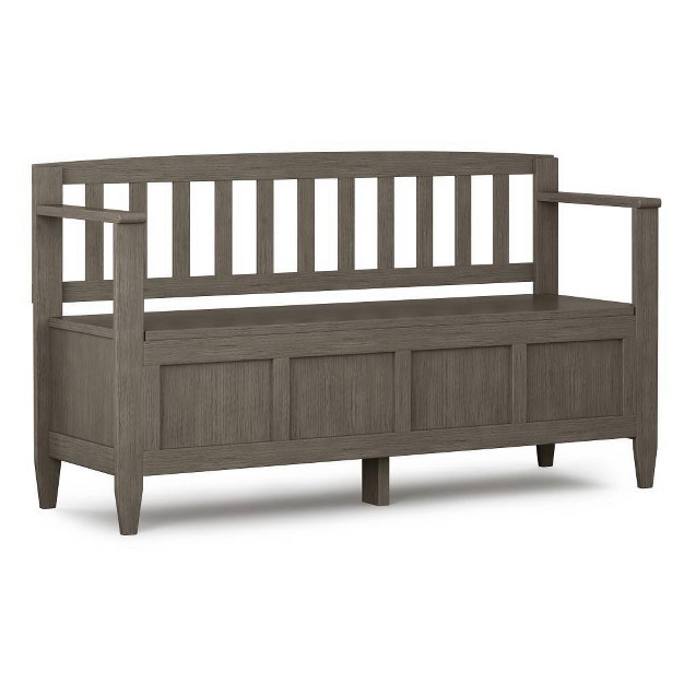 Riverside Solid Wood Entryway Storage Bench Wyndenhall