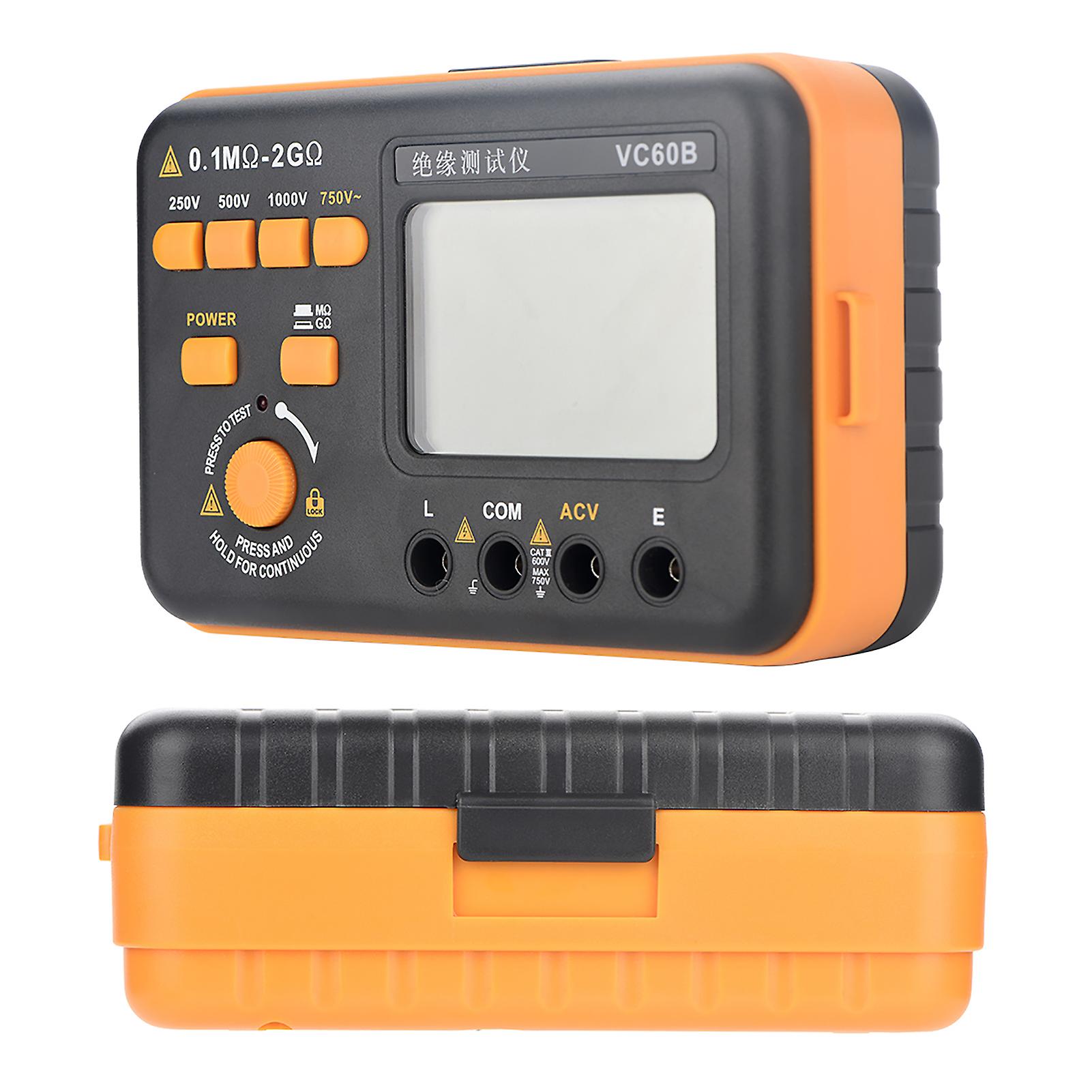 Vc60b Lcd Digital Insulation Resistance Tester Megohm Meter Testers Measure 200m/2g