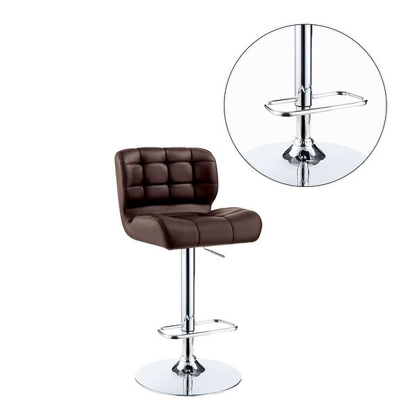 Leatherette and Metal Bar Stool