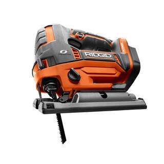 RIDGID 18V MAX Output Kit with 4.0 Ah MAX Output Battery 2.0 Ah Battery Charger  18V Brushless Jig Saw AC8400240SB-R8832B