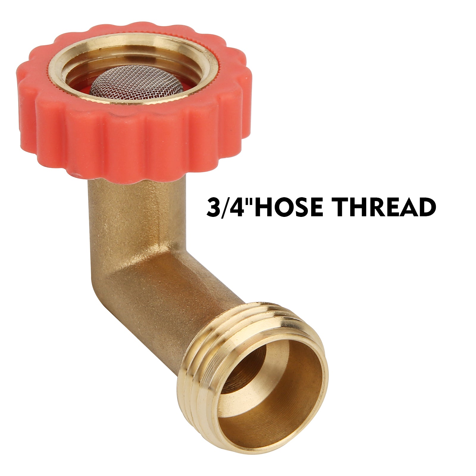 Solimeta Lead-Free Brass 90° Hose Saver， Garden Hose Adapter， Garden Hose Connector， 90 Degree Hose Elbow，Water Hose Saver， 2 Pcs