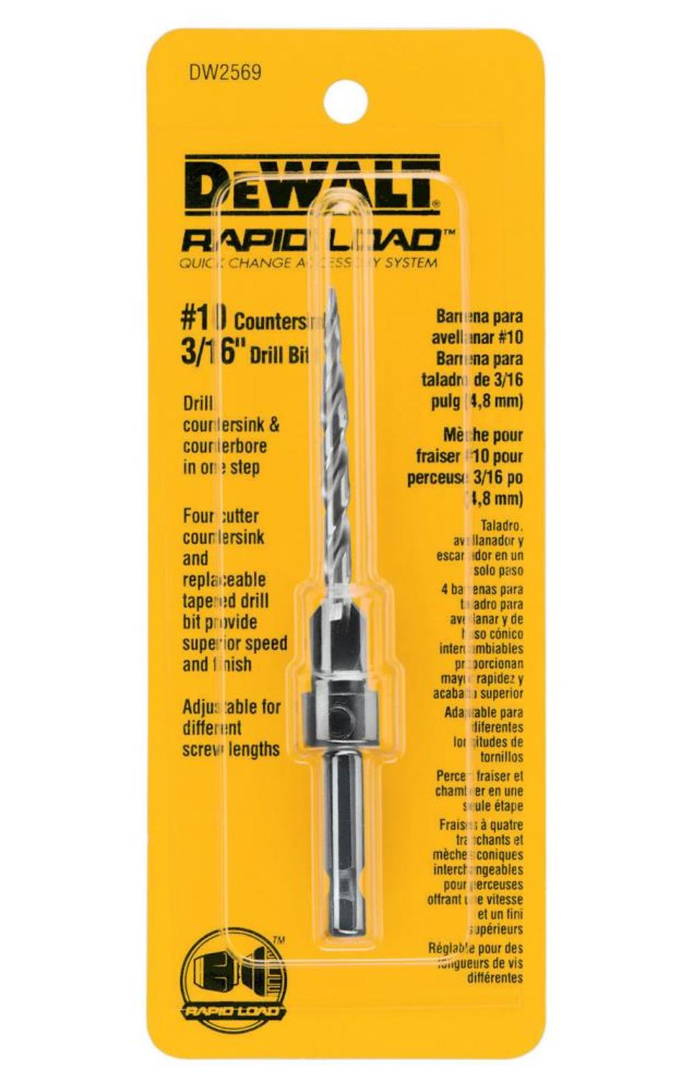 DW #10 Countersink with 3/16 In. Bit DW2569 from DW