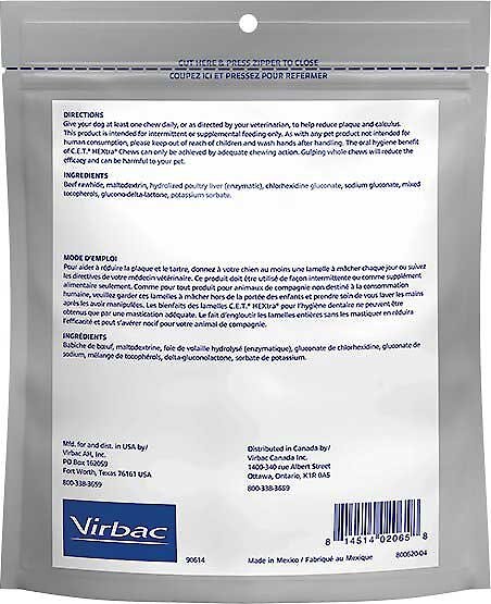 Virbac C.E.T. HEXtra Dental Chews for Medium Dogs