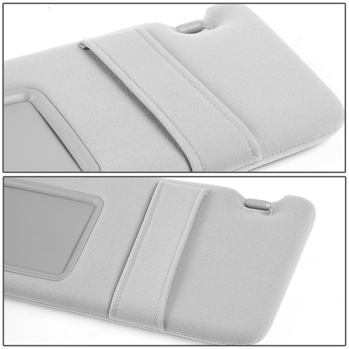 DNA Motoring ZTL-Y-0144-GY For 2007 to 2011 Toyota Camry Factory Style Left Driver Side Sun Visor Sunshade without Vanity Light Grey 08 09 10