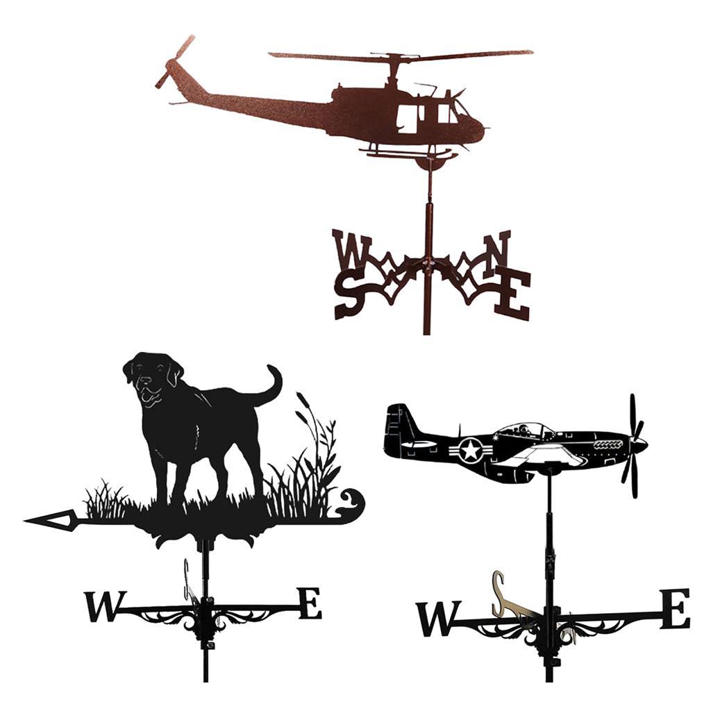 Weather Vane Roof Wind Direction Indicator Kit Metal Weathervane For Scene