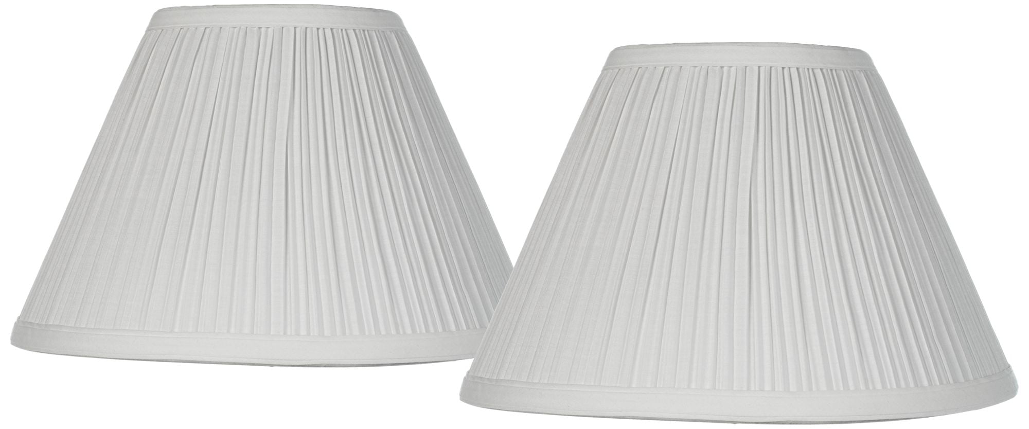 Brentwood Set of 2 Bell Lamp Shades White Mushroom Pleated Small 5