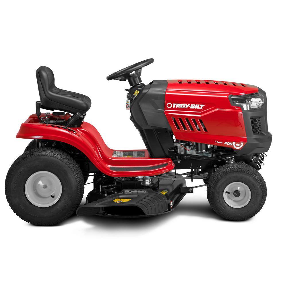 Troy-Bilt Pony 42 in. 15.5 HP Briggs and Stratton Engine 7-Speed Manual Drive Gas Riding Lawn Tractor (CA Compliant) Pony 42 CA